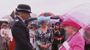 Metropolitan Police Commander Lucy D'Orsi meeting the Queen during a Buckingham Palace Garden party
